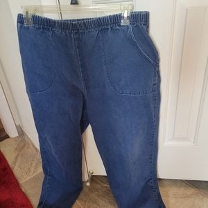 Denim & Co. Petite  Original Waist Jeans W/side pockets